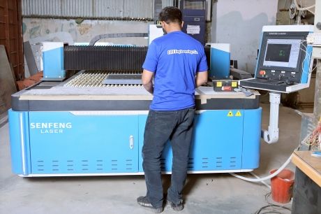 Laser fibre cutting at HH Engineering factory